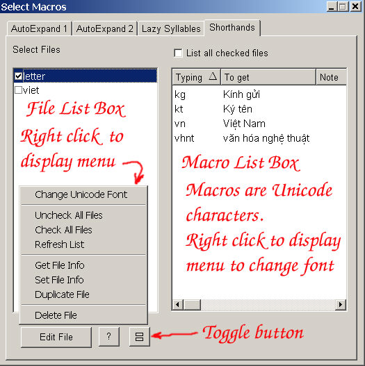 5 how to change macro fonts