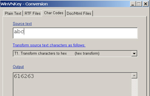 Convert Character To Code